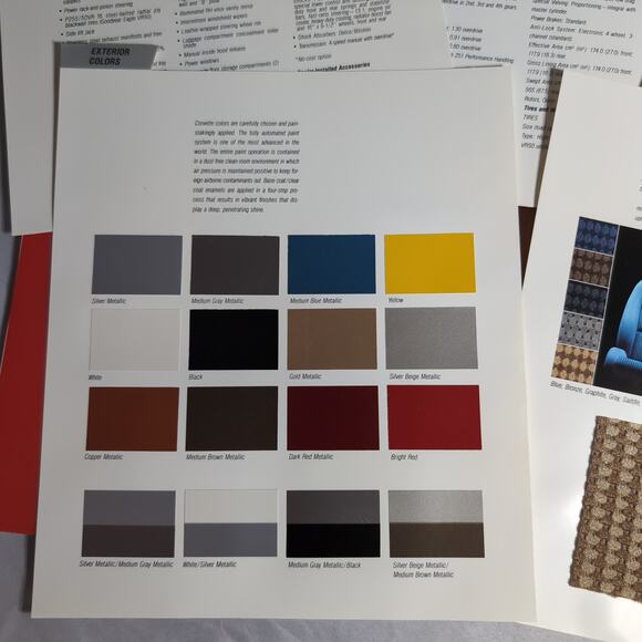 Vintage 1986 Chevrolet Corvette Deluxe Sales Brochure with Envelope - Picture 10 of 13